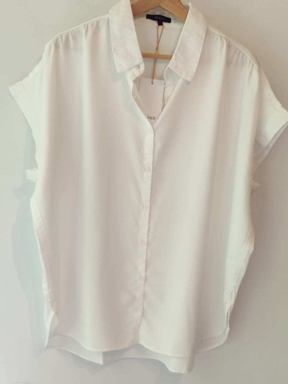 NWT Vintage Wash Cream Oversized Shirt L